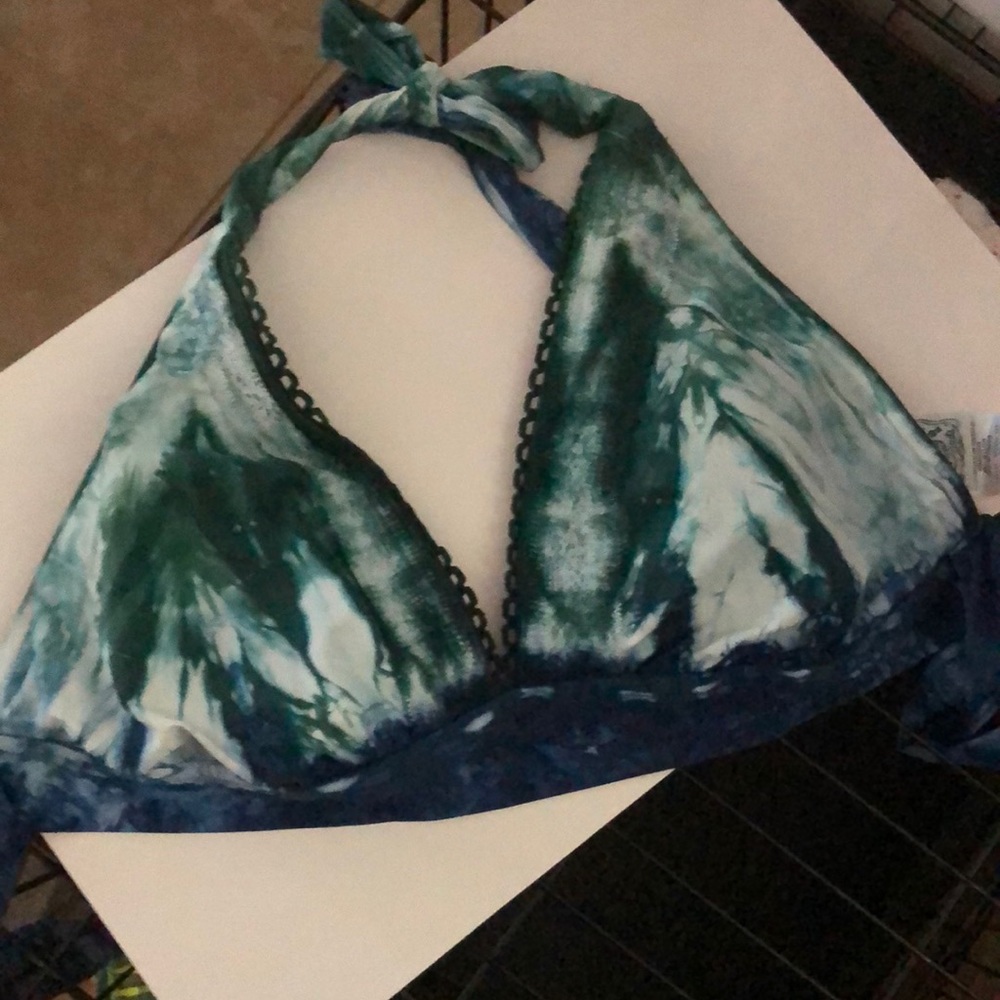 Lucky Brand TieDye Halter Bikini Top Dcup